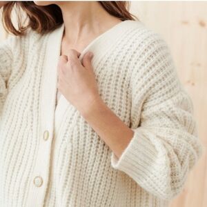 Jenni Kane 70% Baby Alpaca Cocoon Cardigan Sweater sz XS